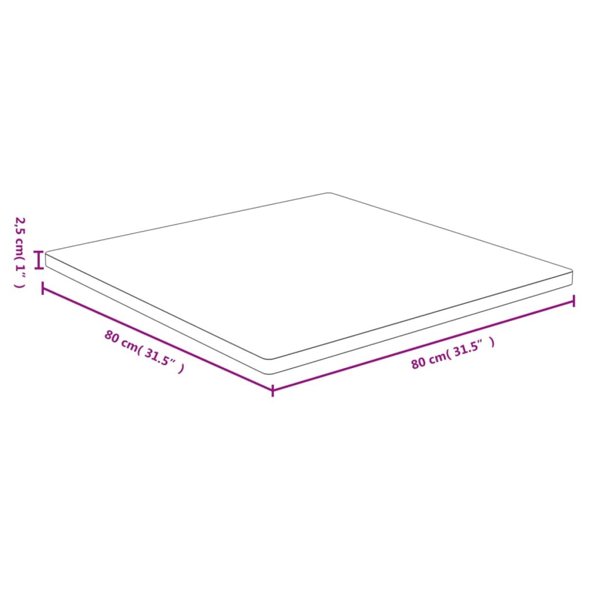 Tablero de mesa de bambú 80x80x2,5 cm