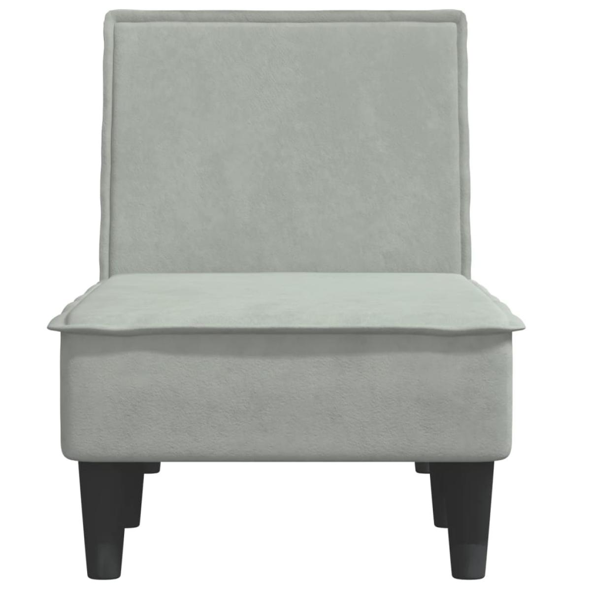 Sofá diván de terciopelo gris claro