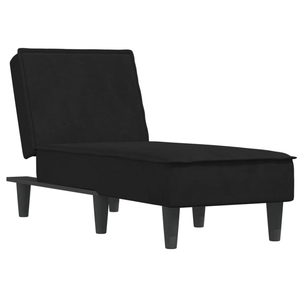 Sofá diván de terciopelo negro