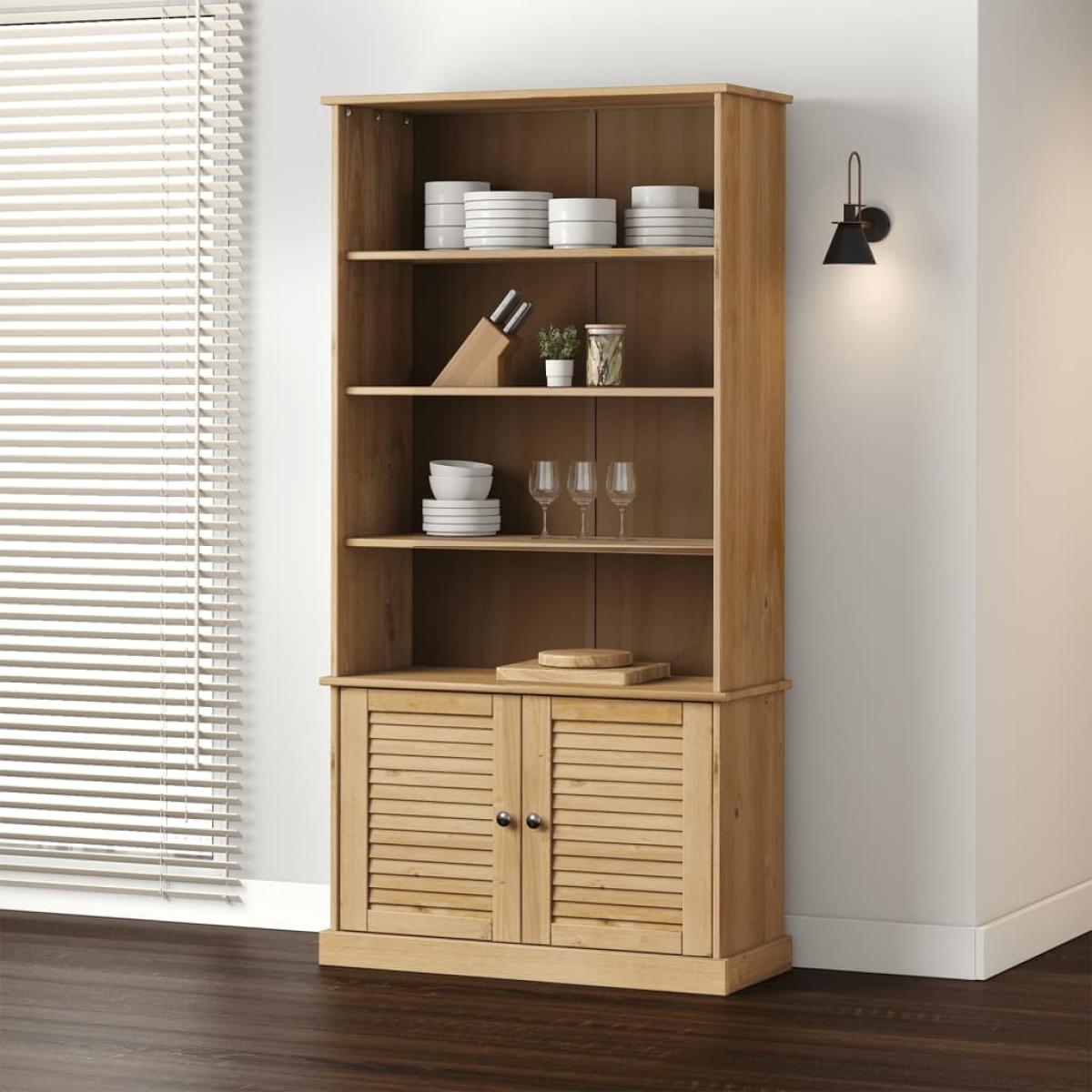 Librería VIGO madera maciza de pino 85x35x170 cm