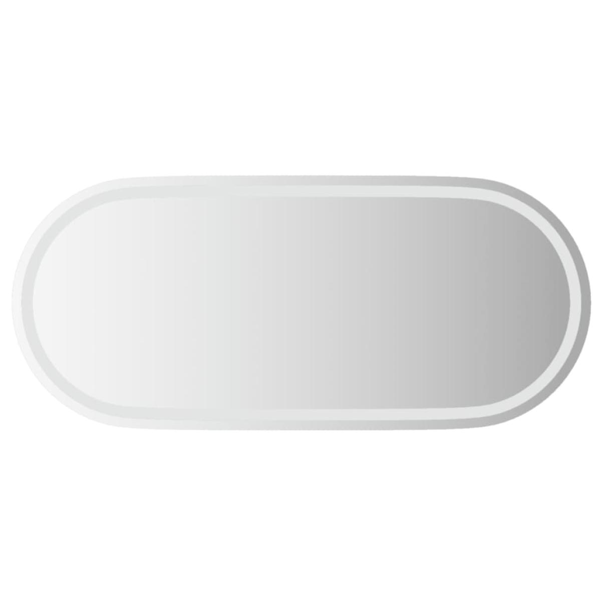 Espejo de baño LED ovalado 100x45 cm