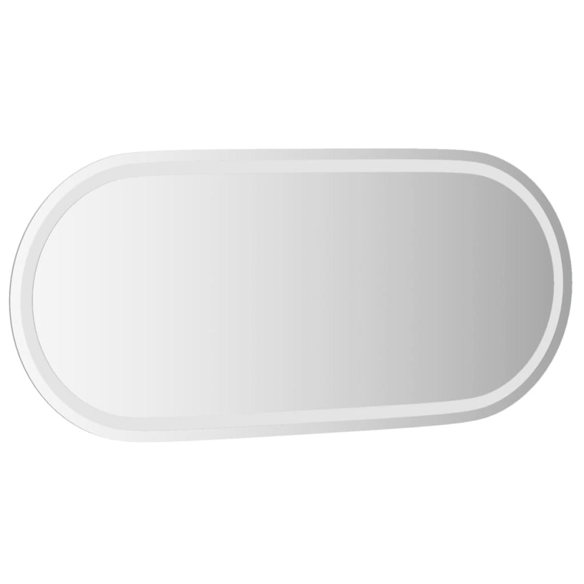 Espejo de baño LED ovalado 100x45 cm