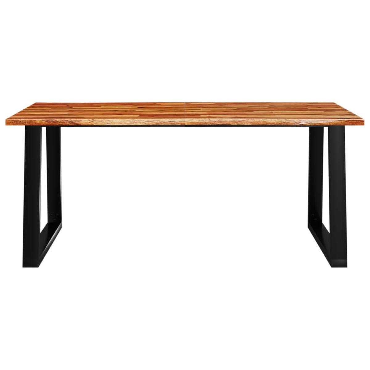 Mesa de comedor con borde vivo madera maciza acacia 180x90x75cm