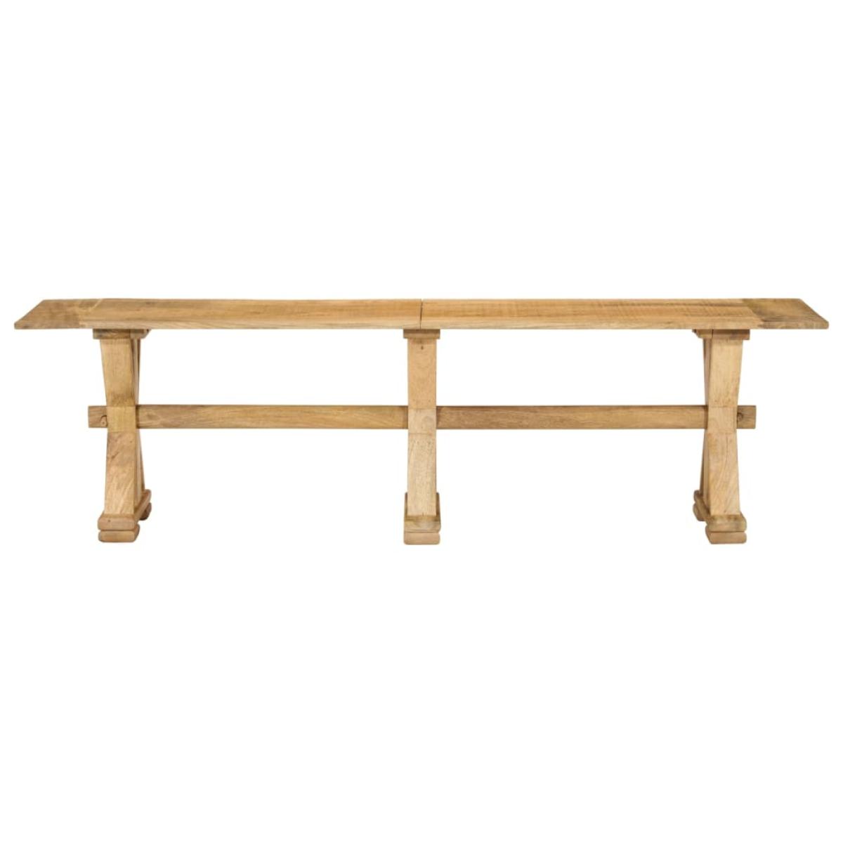 Banco de madera maciza de mango 160x35x45 cm