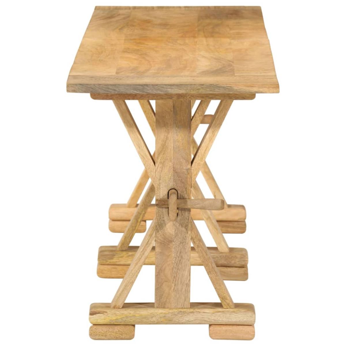 Banco de madera maciza de mango 160x35x45 cm