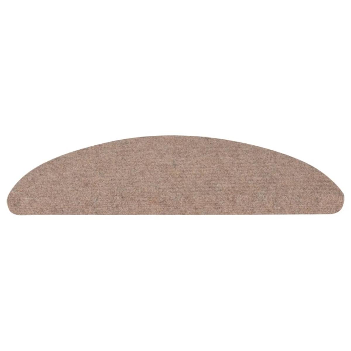 Alfombrilla autoadhesiva de escalera 10 uds beige 56x17x3 cm