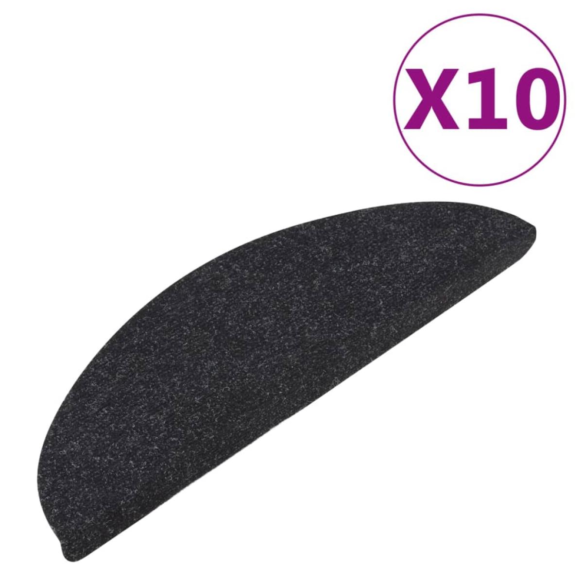 Alfombrillas autoadhesivas de escalera 10 uds 65x22,5x3,5 cm