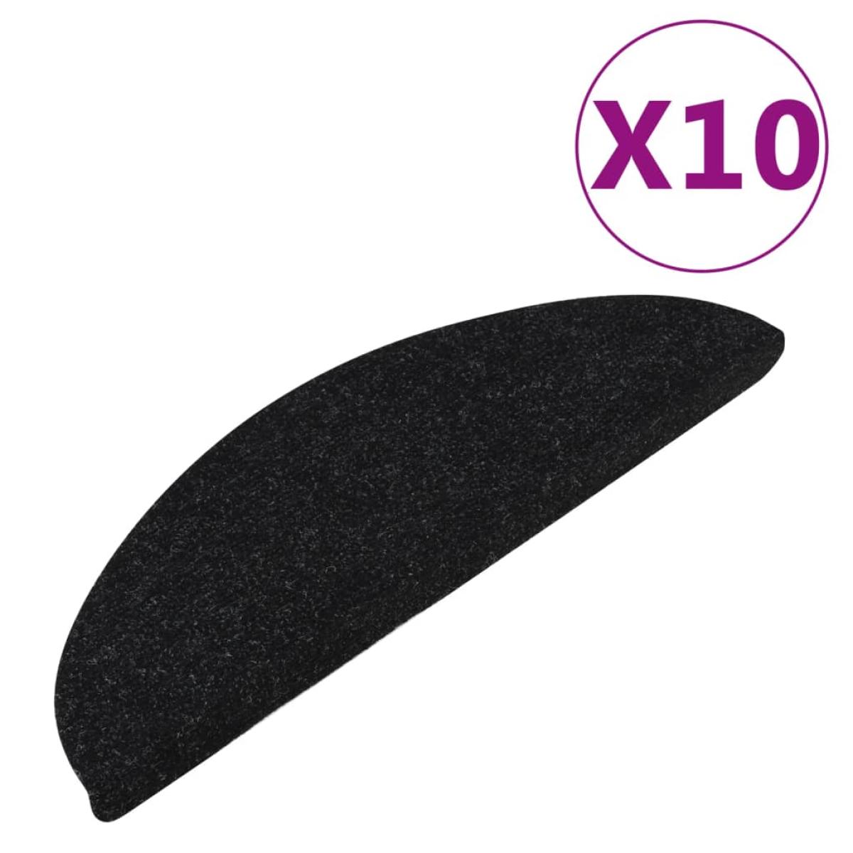 Alfombrillas autoadhesivas de escalera 10 uds 65x22,5x3,5 cm