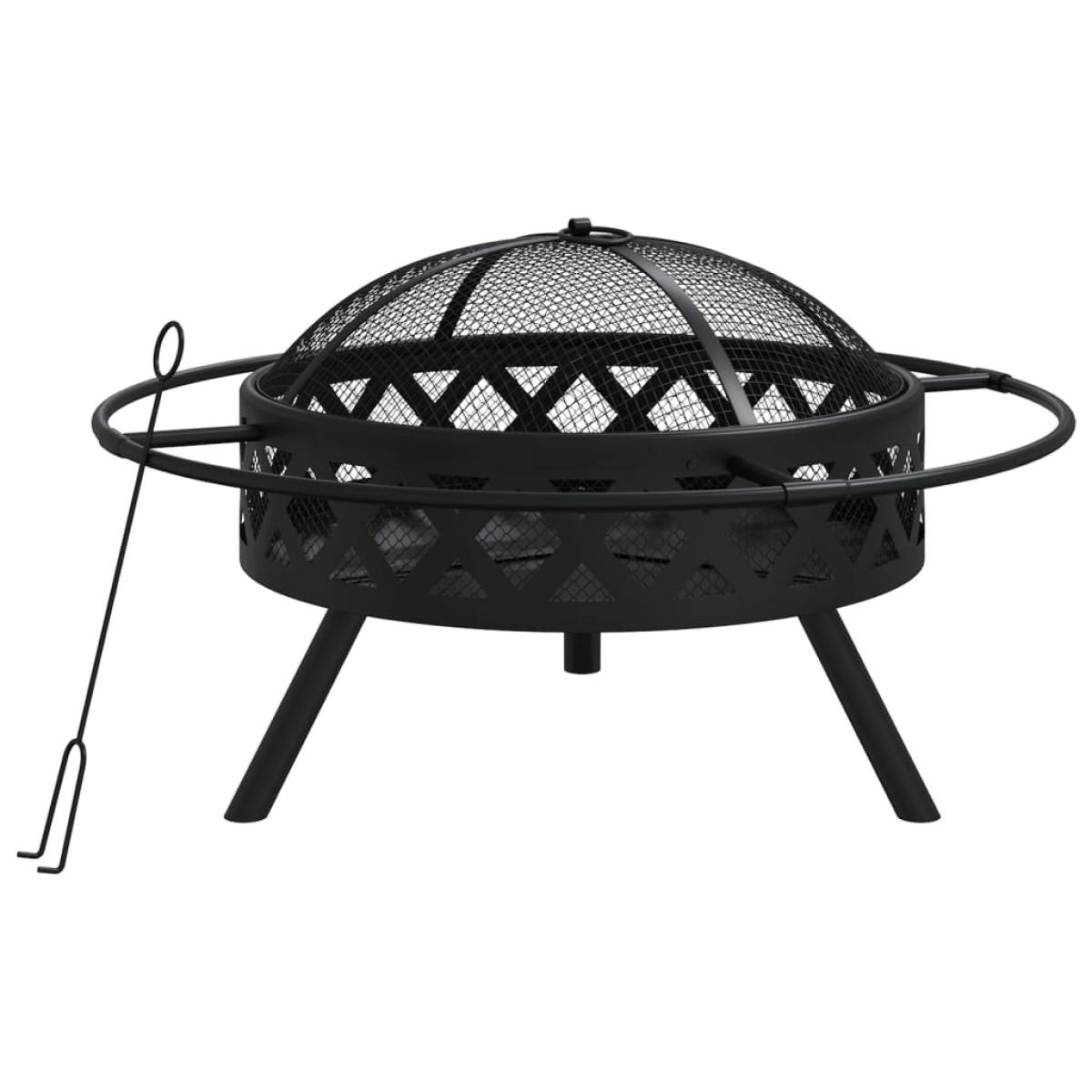 Brasero con atizador acero XXL 70 cm