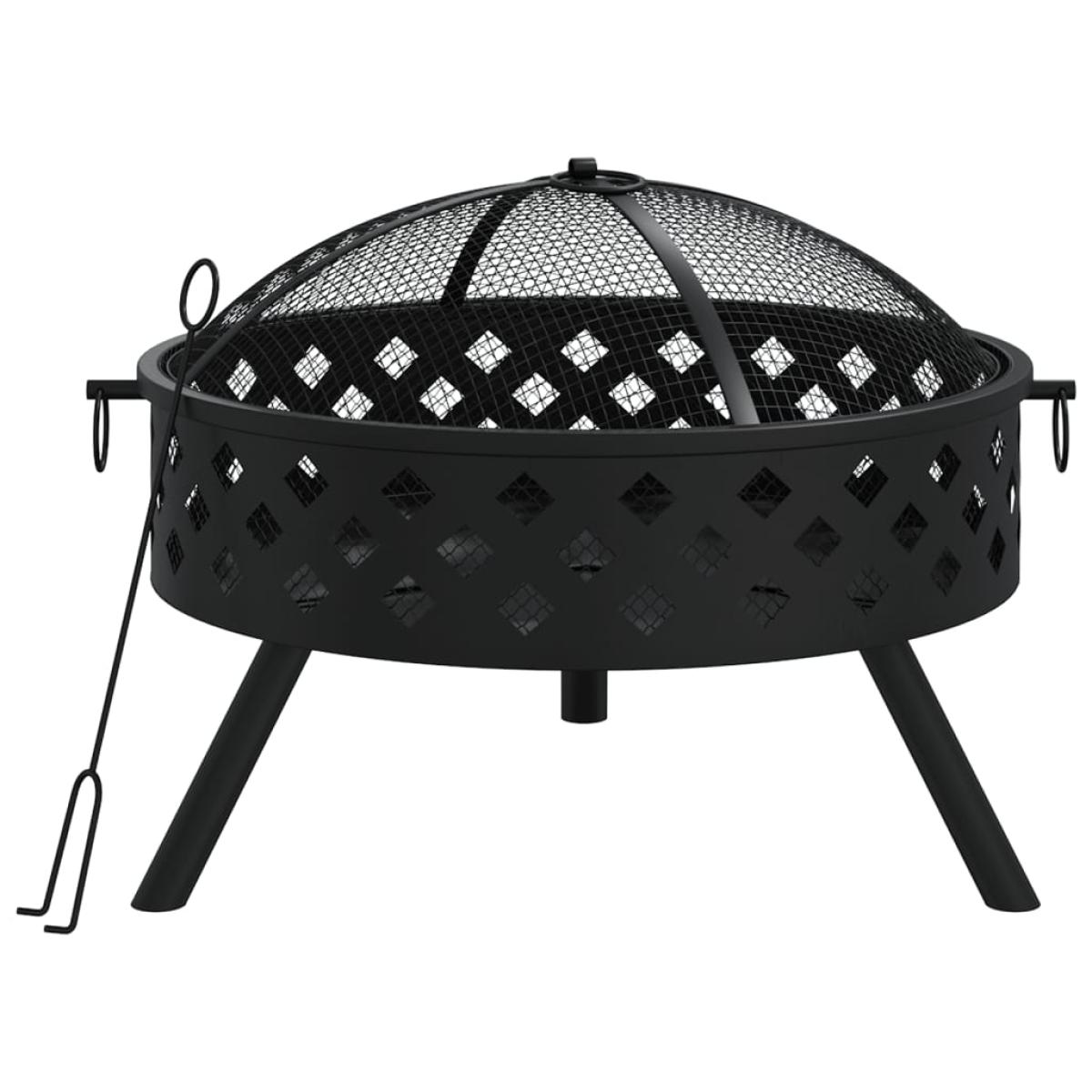 Brasero con atizador acero XXL 58 cm