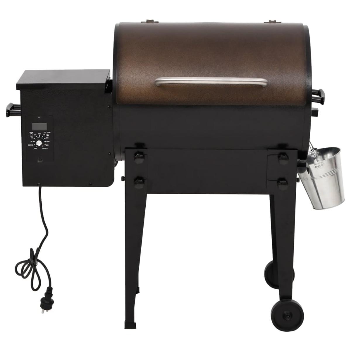Barbacoa de pellets hierro negro 94 cm