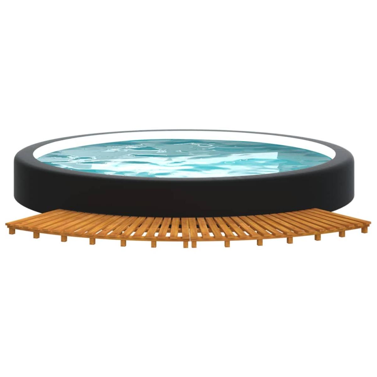 Peldaños para bañera de hidromasaje 2 uds madera maciza acacia