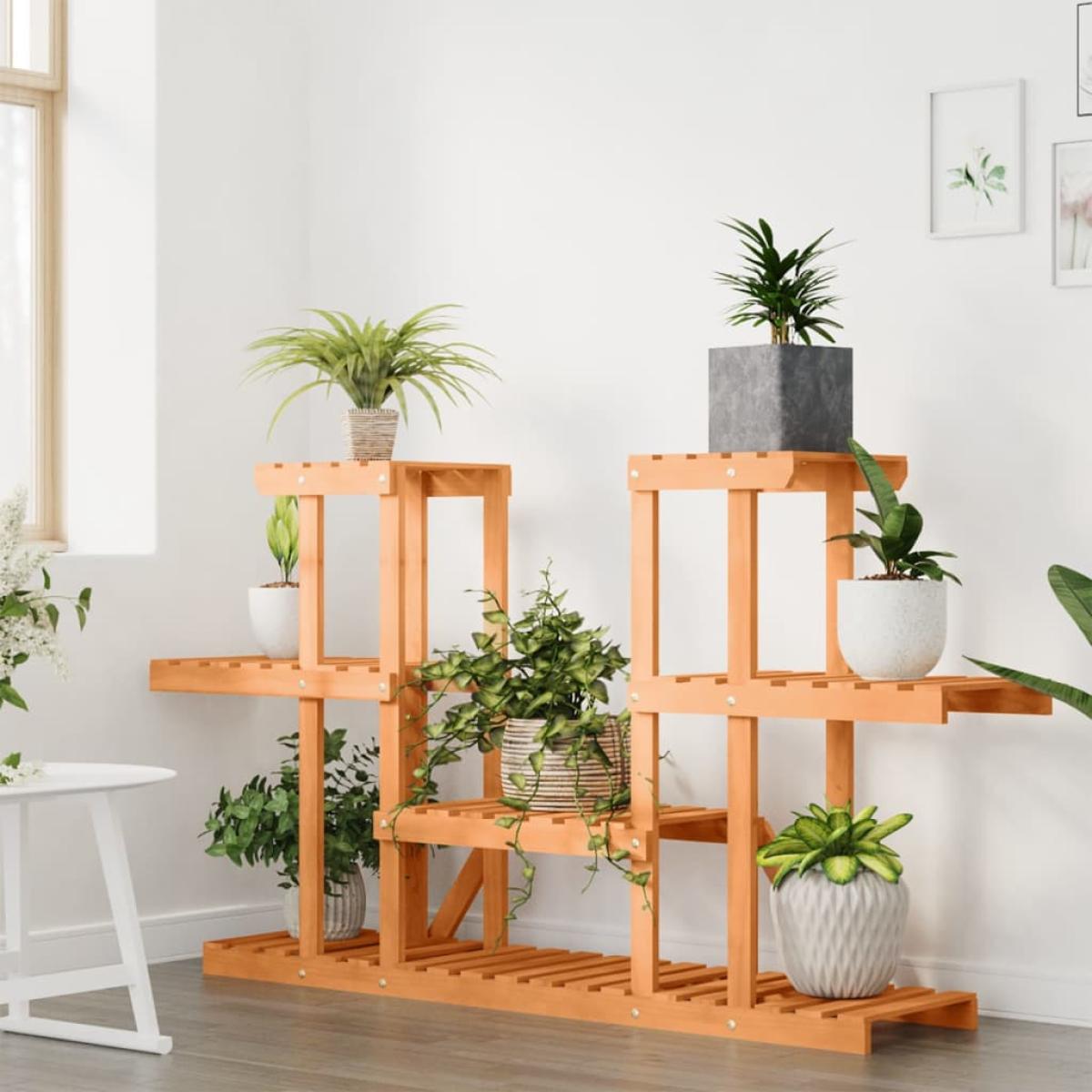 Soporte para flores madera maciza abeto 110x25x73 cm