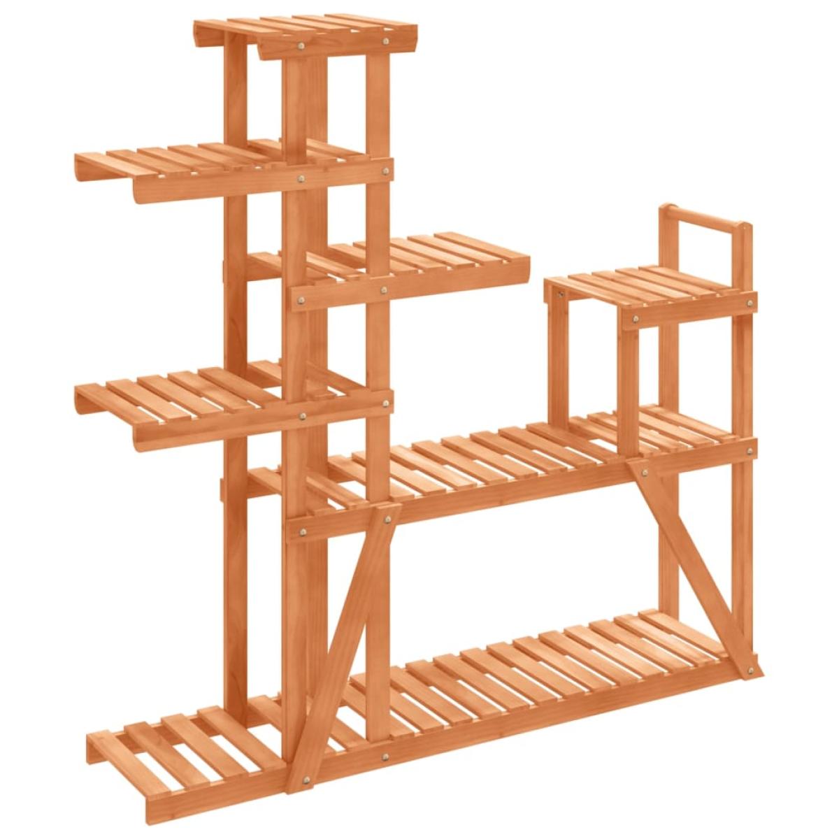 Soporte para flores de madera maciza abeto 110x25x111 cm
