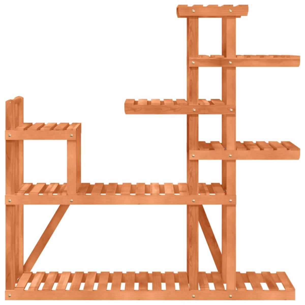 Soporte para flores de madera maciza abeto 110x25x111 cm