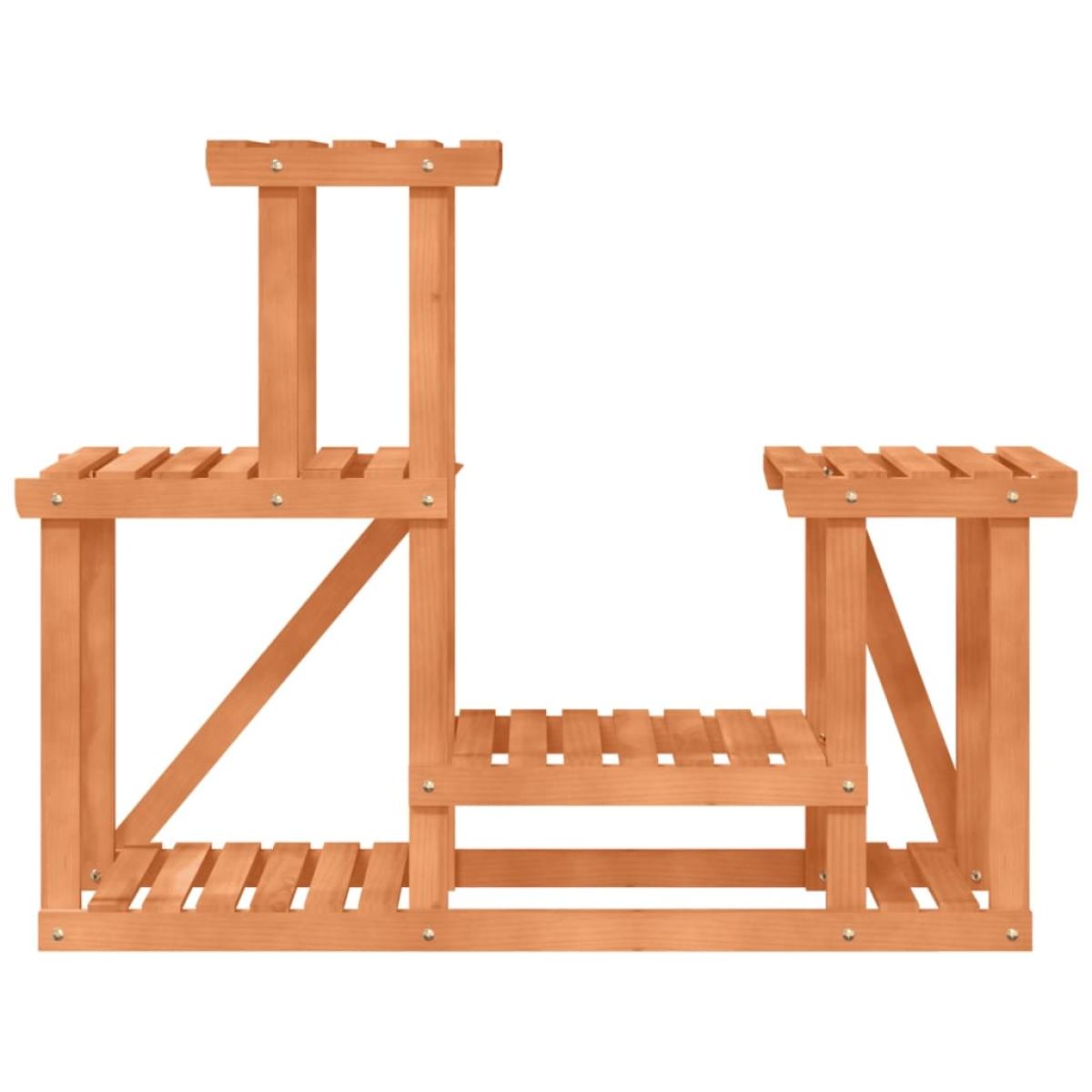 Soporte para flores madera maciza de abeto 90x25x73,5 cm