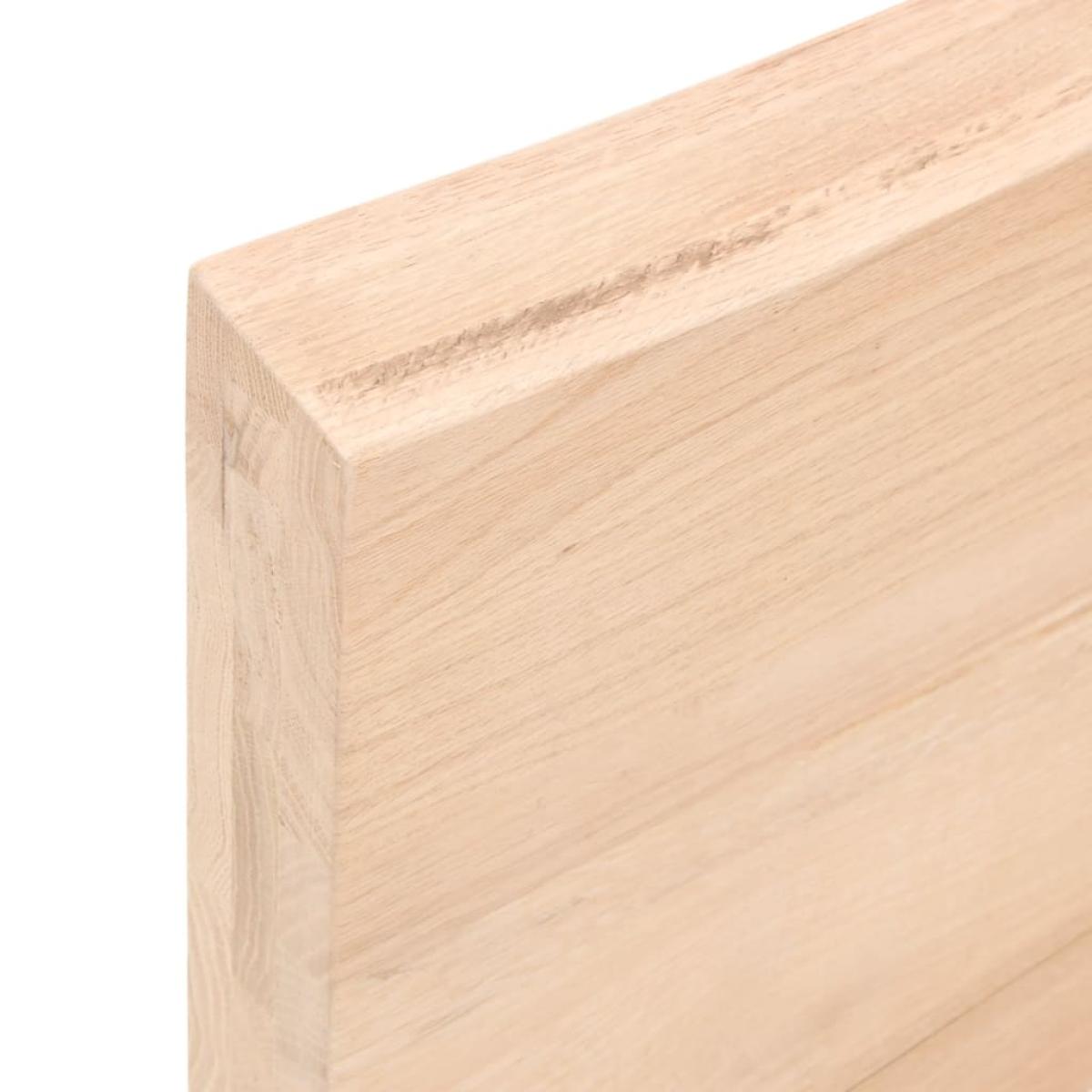 Tablero de mesa madera maciza roble borde natural 60x40x6 cm