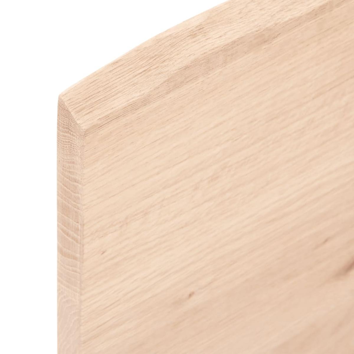 Tablero de mesa madera maciza roble borde natural 100x40x2 cm