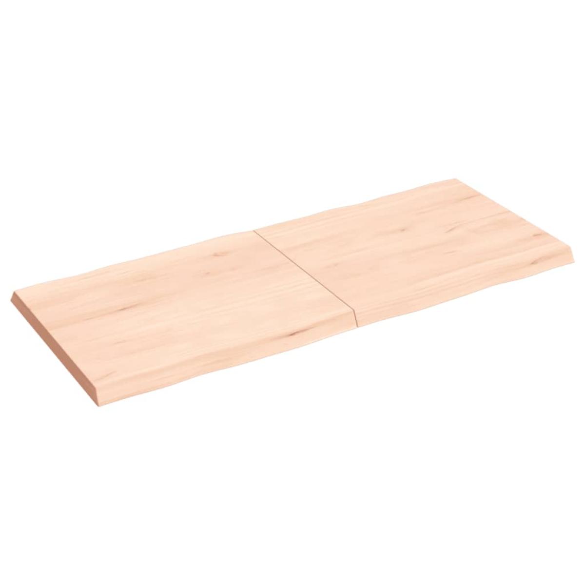 Tablero de mesa madera maciza roble borde natural 120x50x4 cm