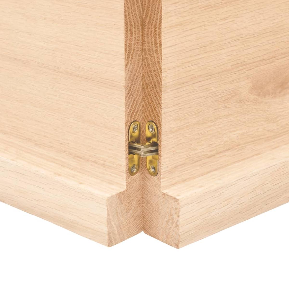 Tablero de mesa madera maciza roble borde natural 120x50x4 cm