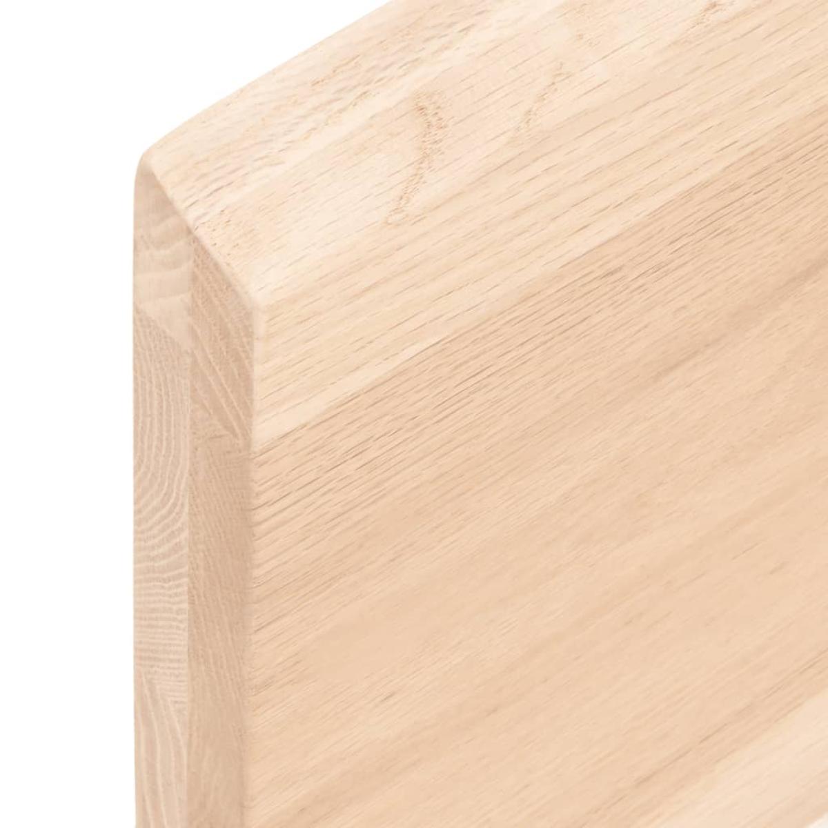 Tablero de mesa madera maciza roble borde natural 120x50x4 cm