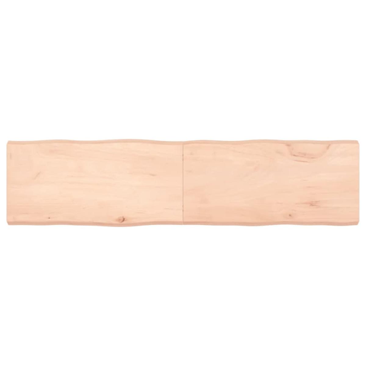 Tablero de mesa madera maciza roble borde natural 120x40x6 cm