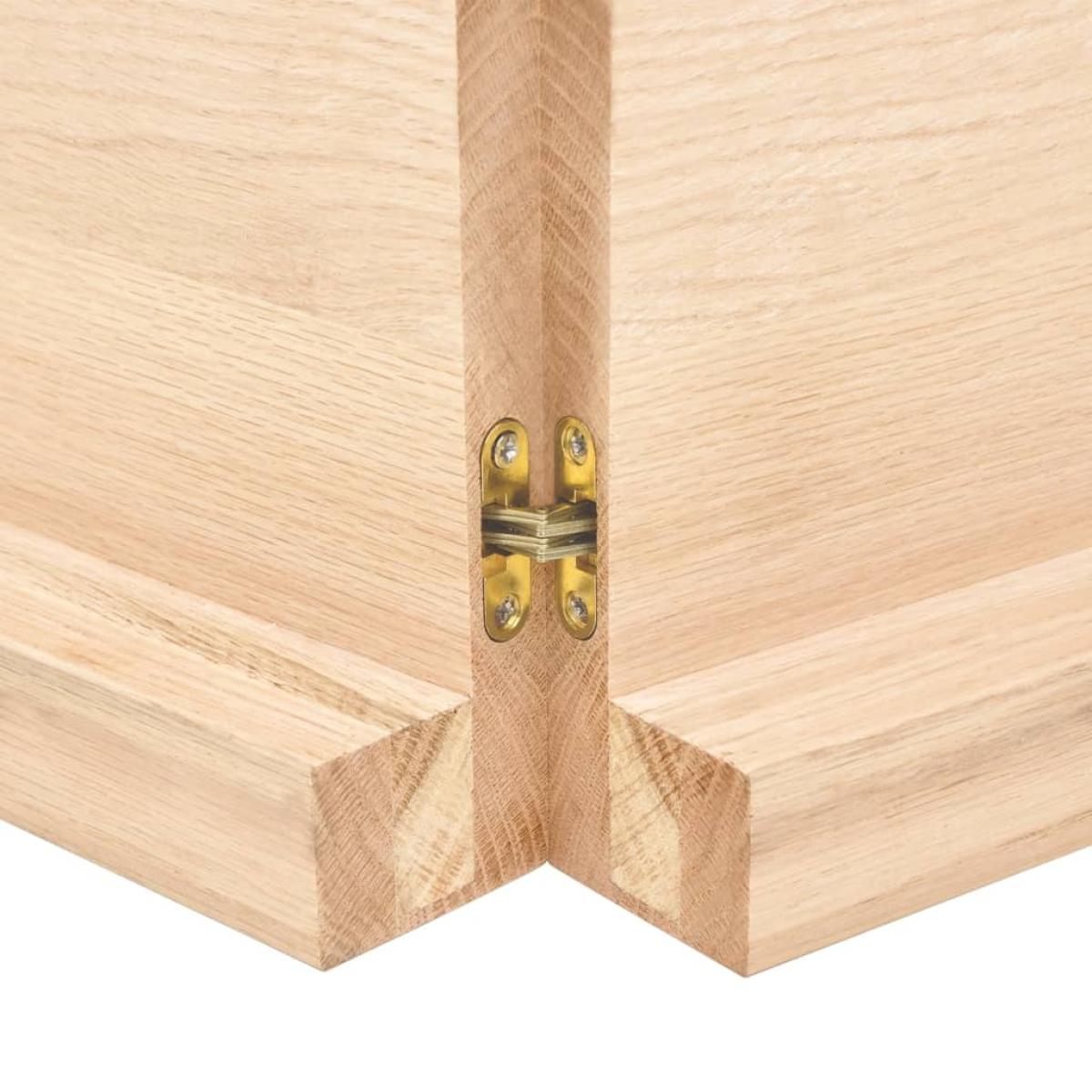 Tablero de mesa madera maciza roble borde natural 120x40x6 cm