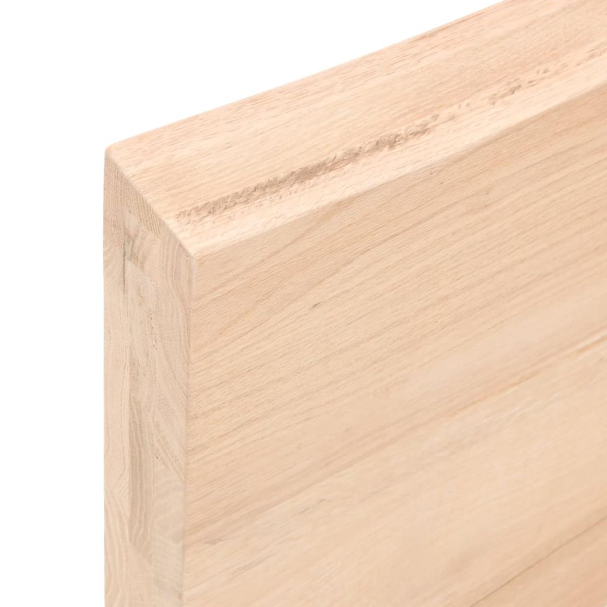 Tablero de mesa madera maciza roble borde natural 120x40x6 cm