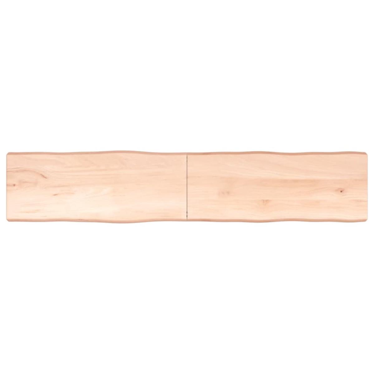 Tablero de mesa madera maciza roble borde natural 200x40x6 cm