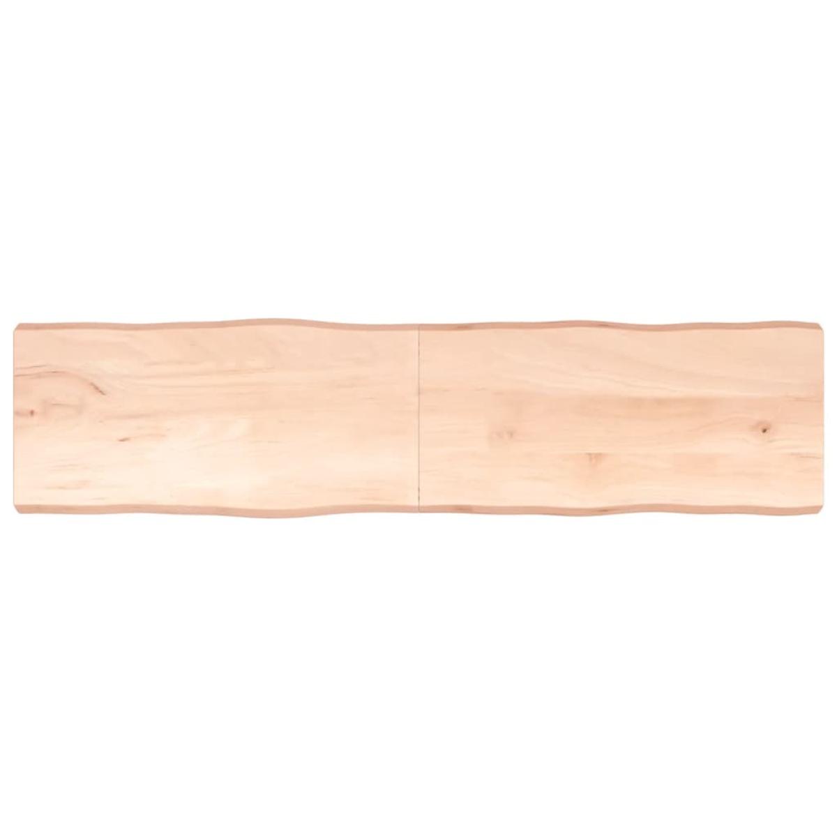 Tablero de mesa madera maciza roble borde natural 200x50x6 cm