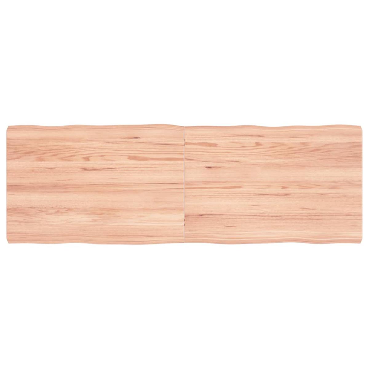 Tablero mesa madera tratada roble borde natural 120x40x4 cm