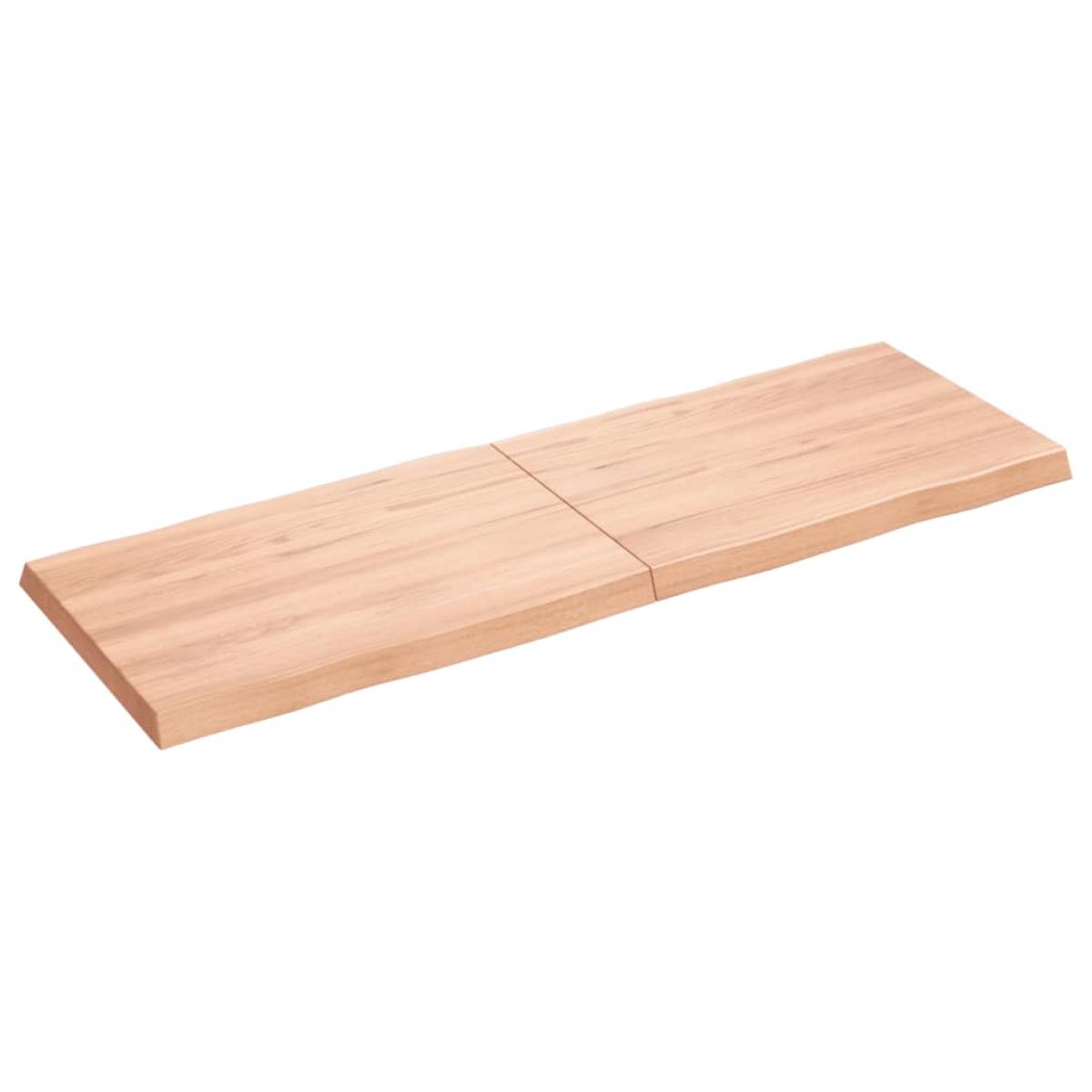 Tablero mesa madera tratada roble borde natural 120x40x4 cm