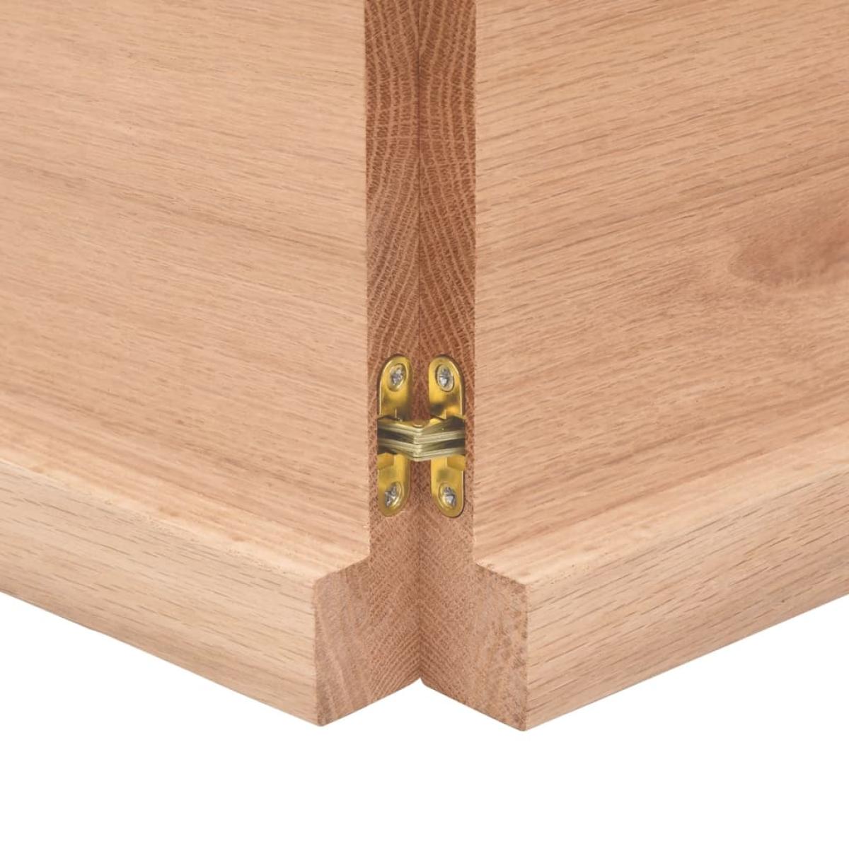 Tablero mesa madera tratada roble borde natural 120x40x4 cm