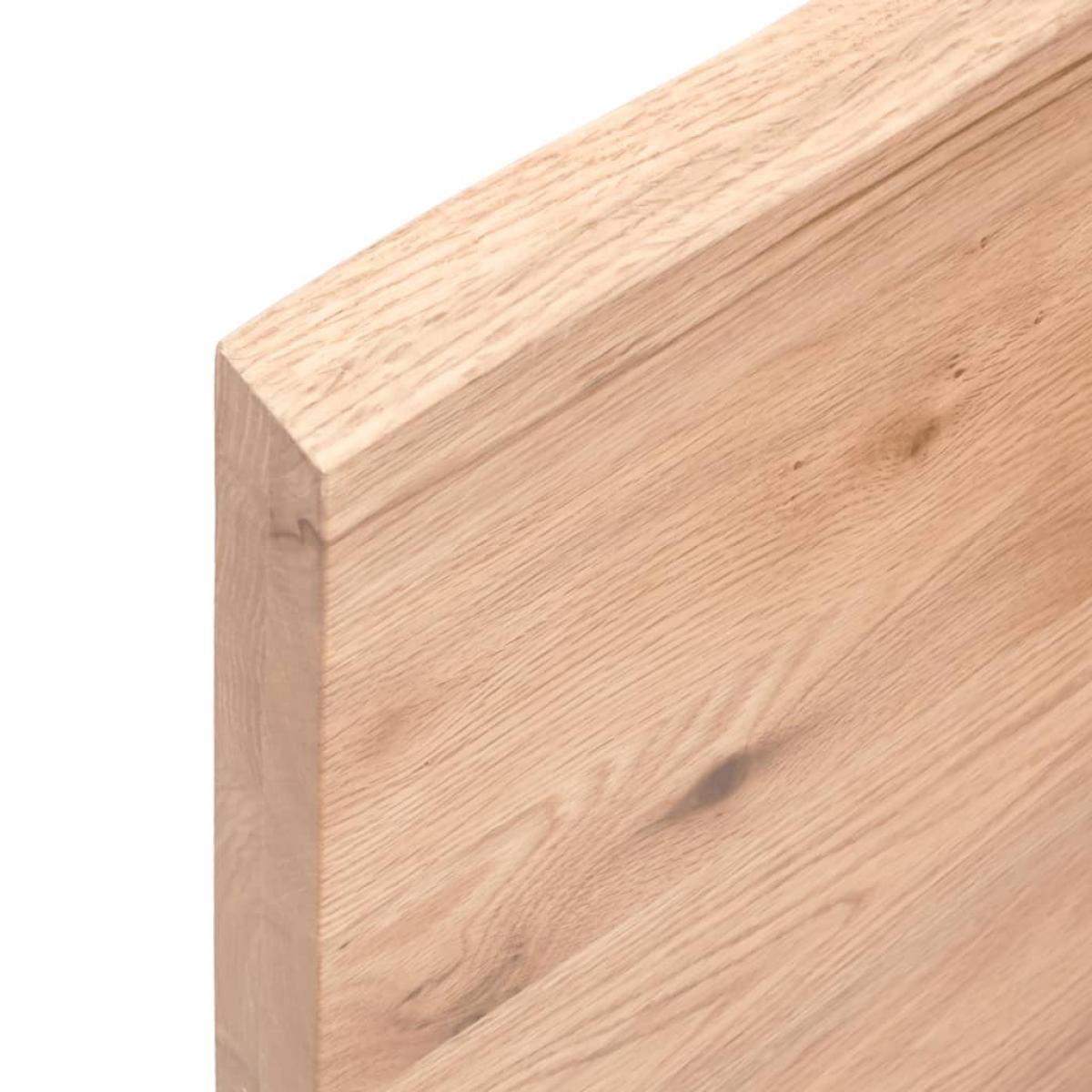 Tablero mesa madera tratada roble borde natural 120x40x4 cm