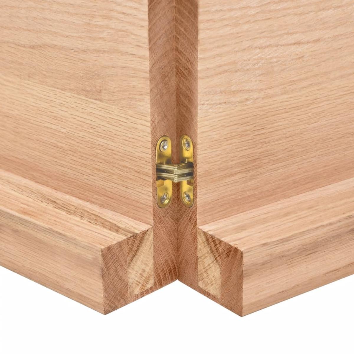 Tablero mesa madera tratada roble borde natural 120x60x6 cm