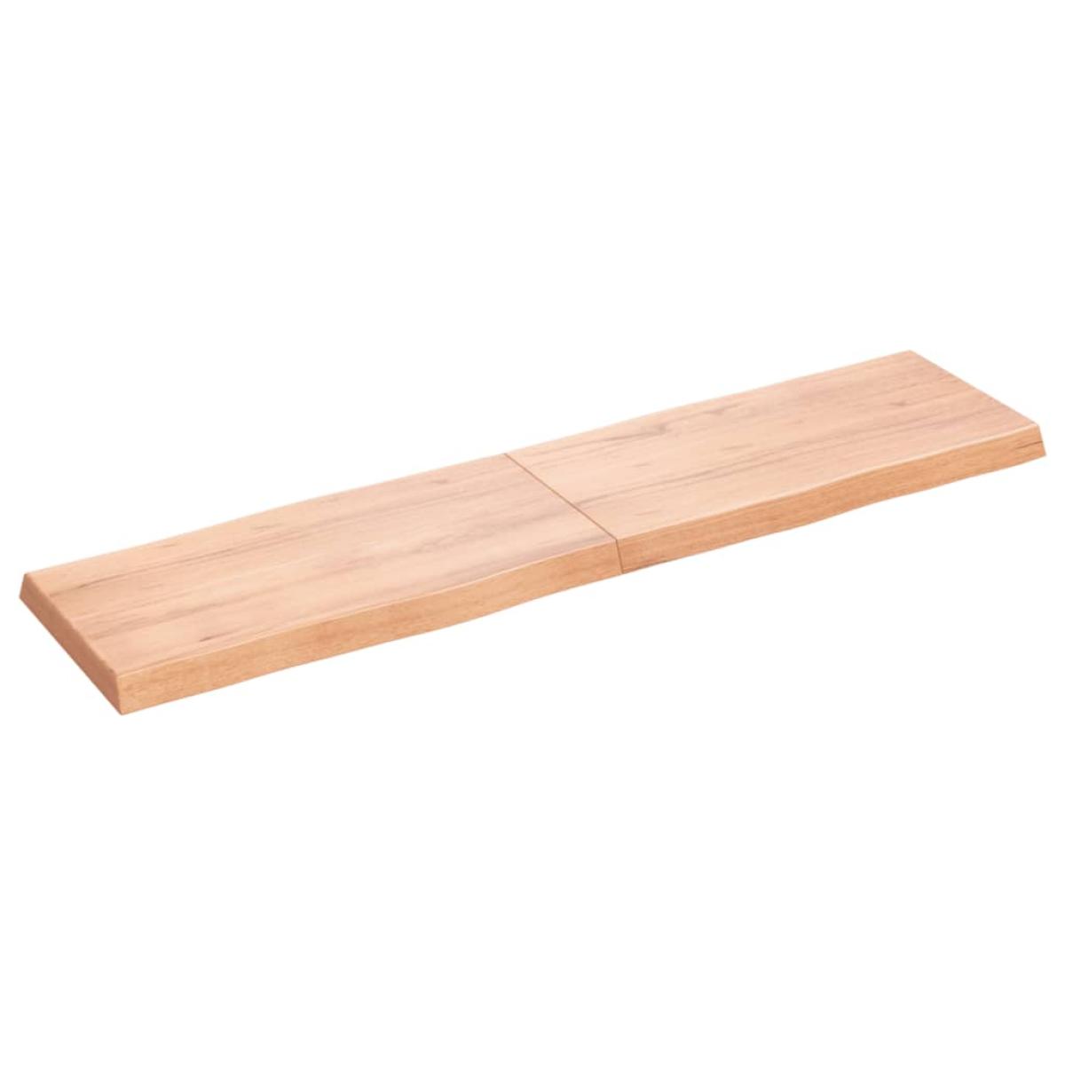 Tablero de mesa madera roble tratada borde natural 160x40x6 cm
