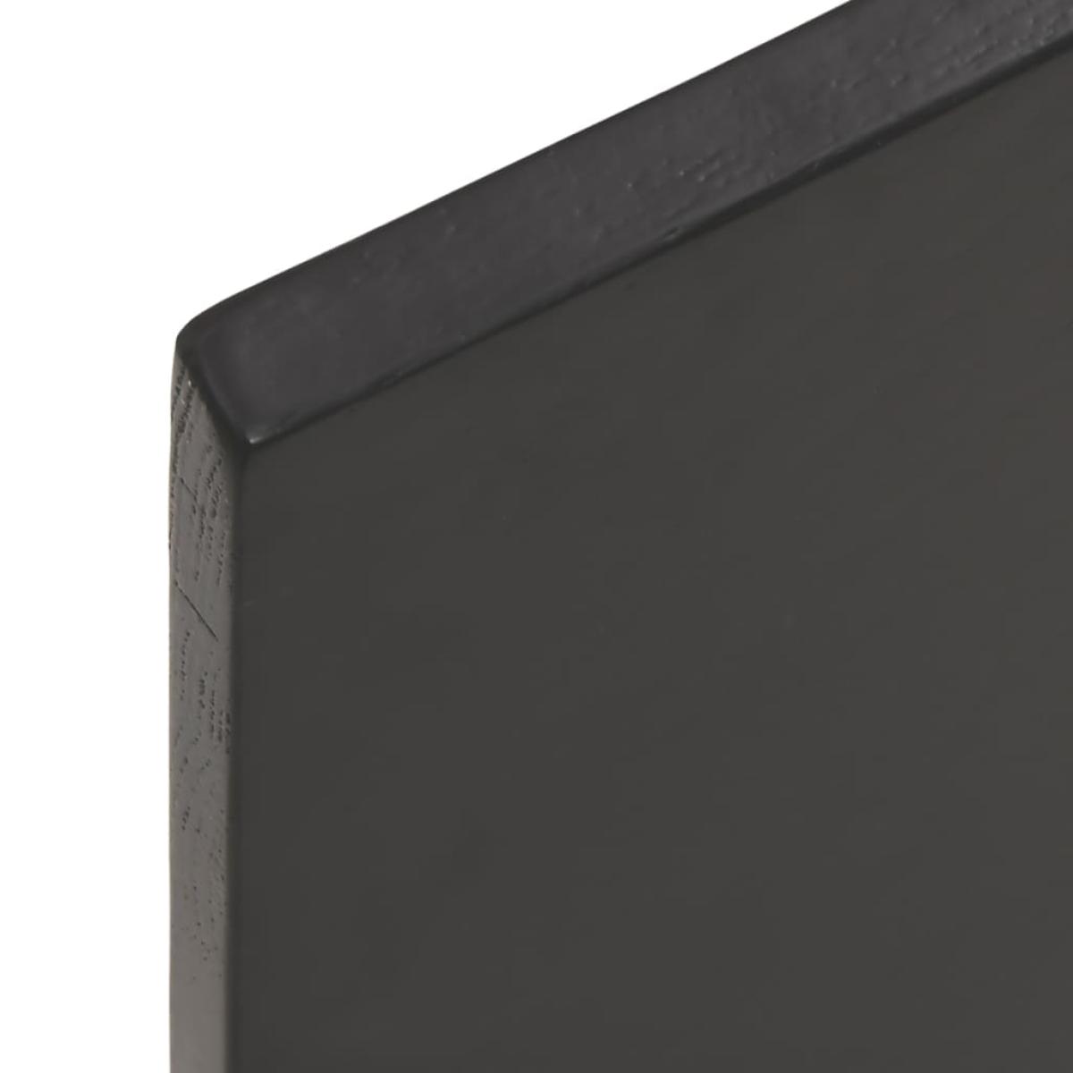 Tablero mesa madera tratada roble borde natural gris 60x60x2 cm