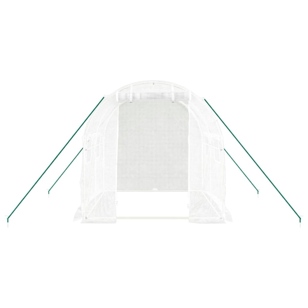Invernadero con estructura de acero blanco 4 m² 2x2x2 m