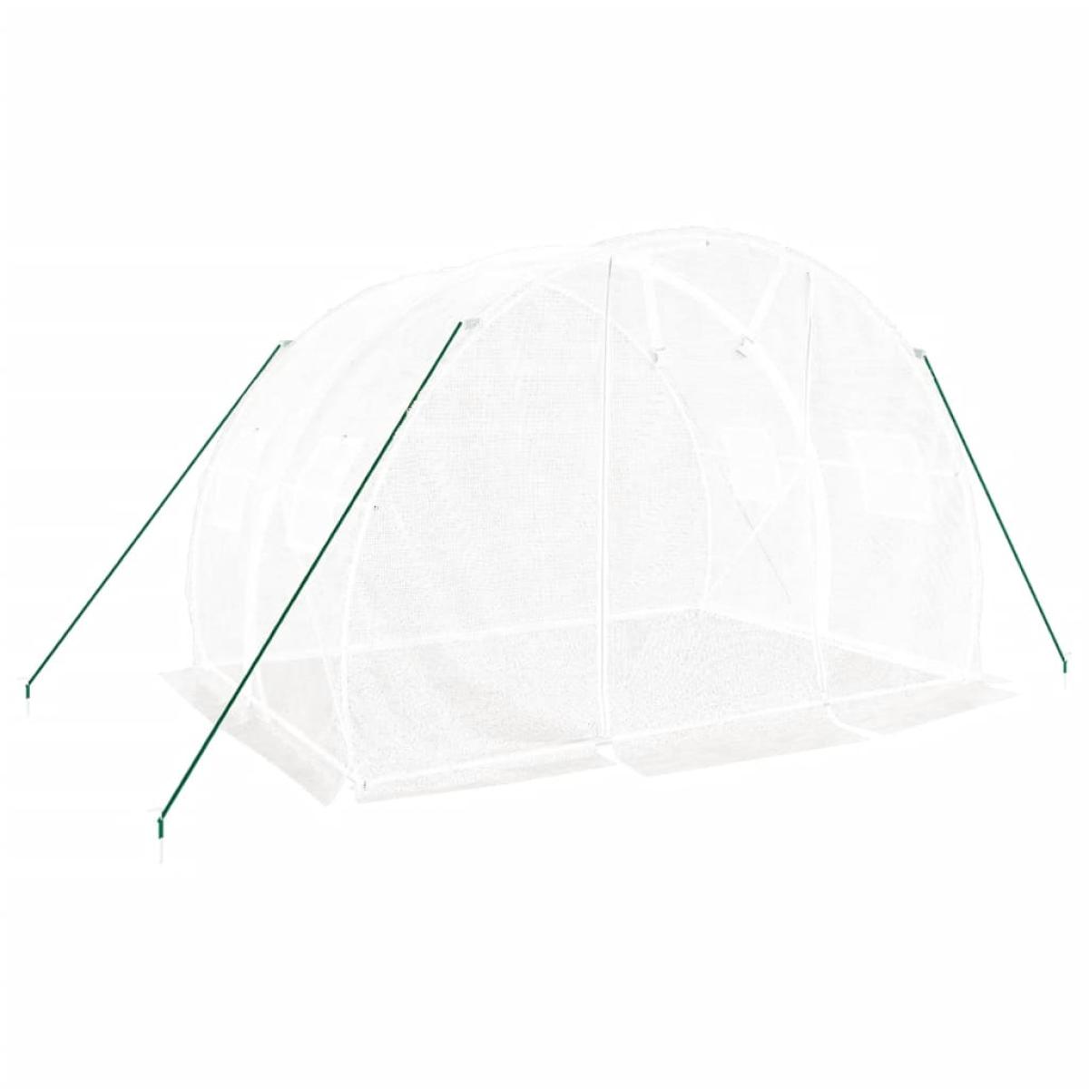 Invernadero con estructura de acero blanco 6 m² 3x2x2 m