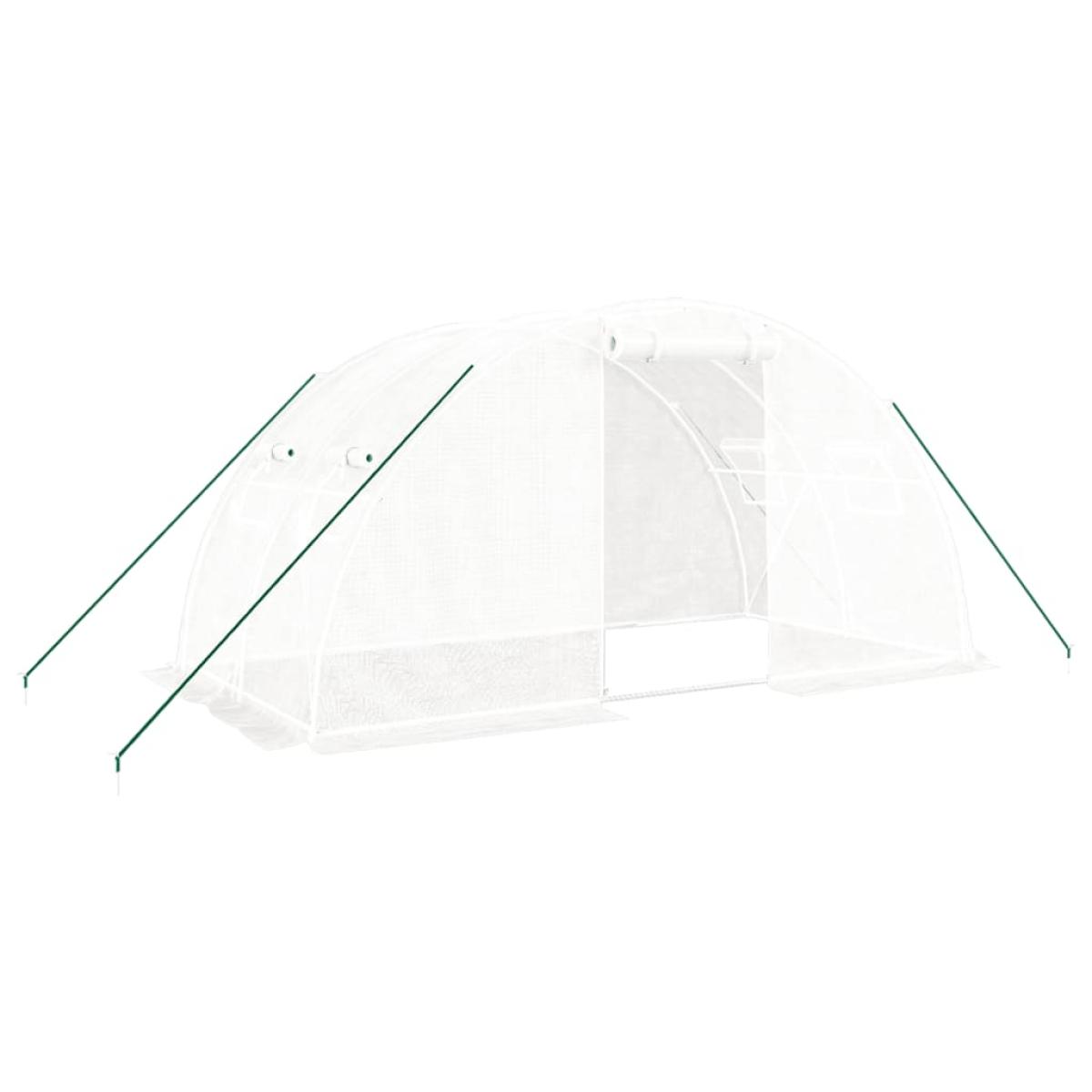 Invernadero con estructura de acero blanco 8 m² 4x2x2 m