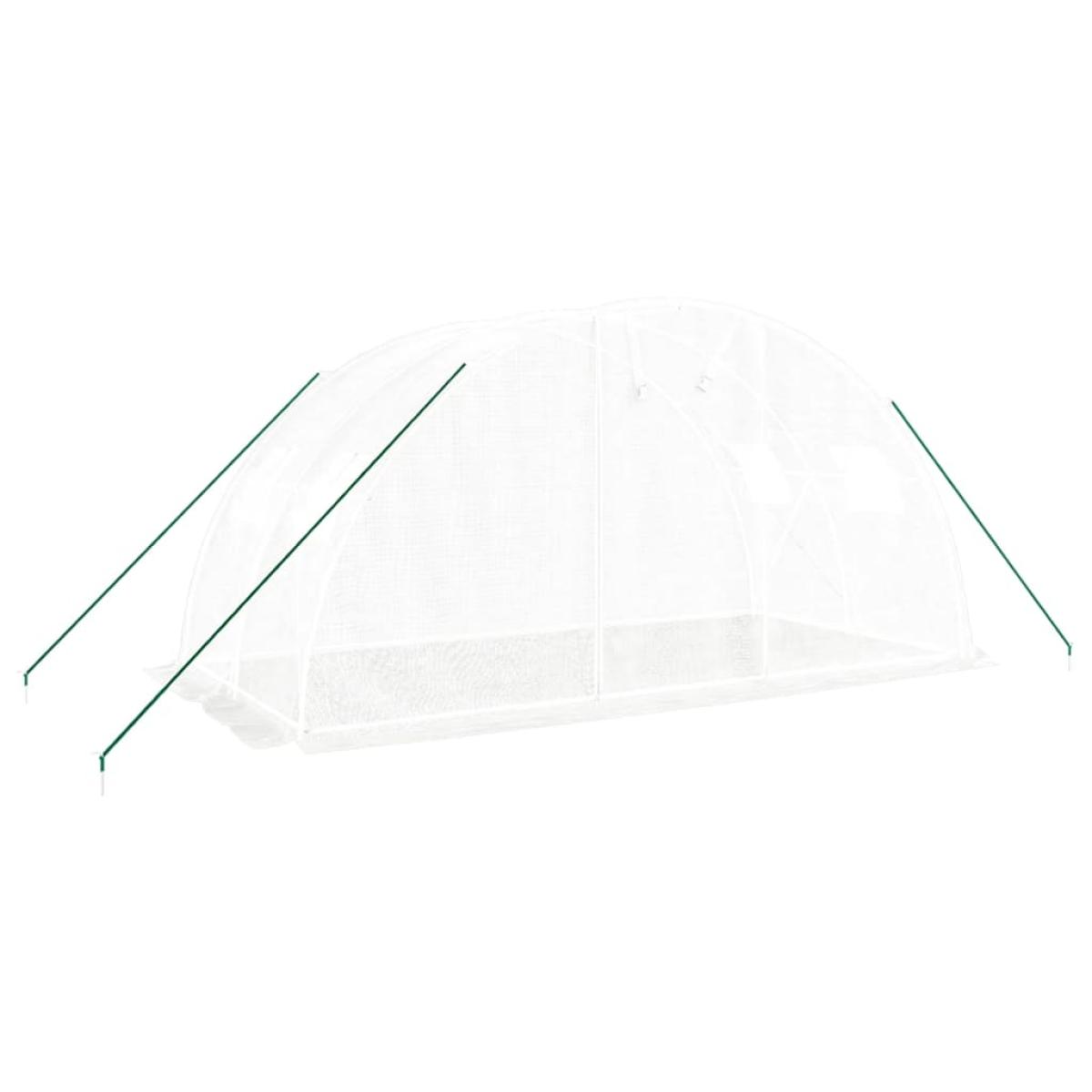 Invernadero con estructura de acero blanco 8 m² 4x2x2 m