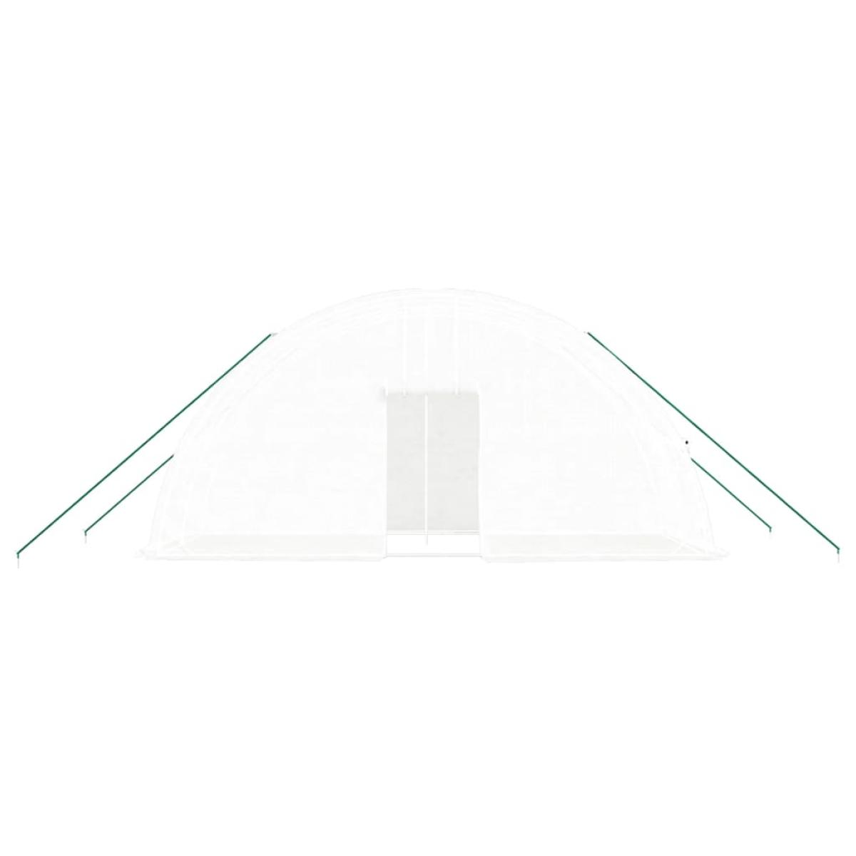 Invernadero con estructura de acero blanco 12 m² 6x2x2,85 m
