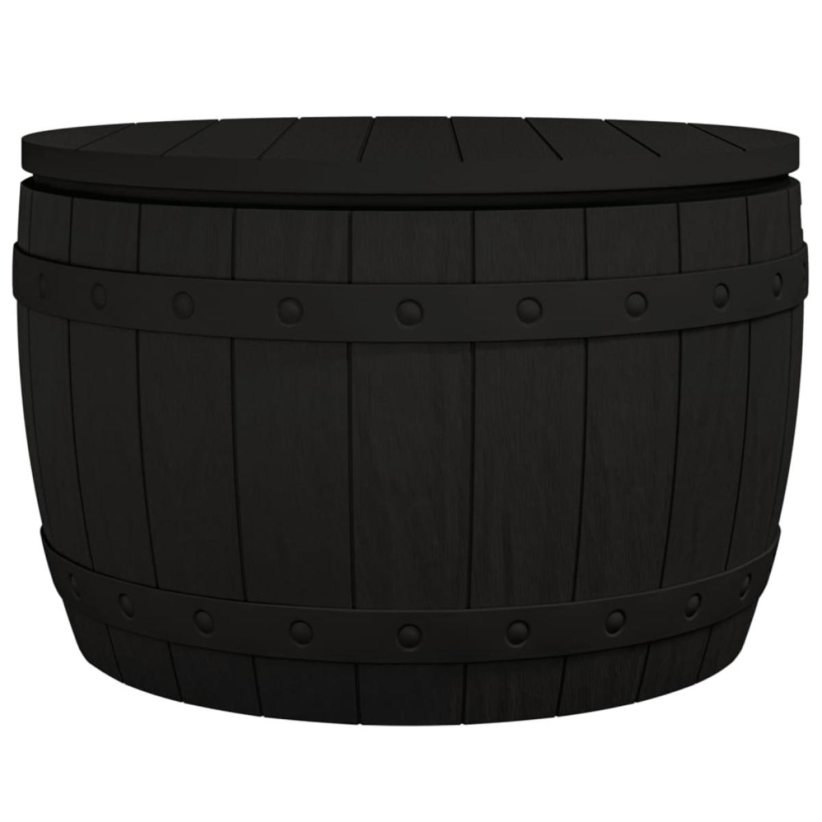 Caja de almacenaje de jardín 3 en 1 polipropileno negro