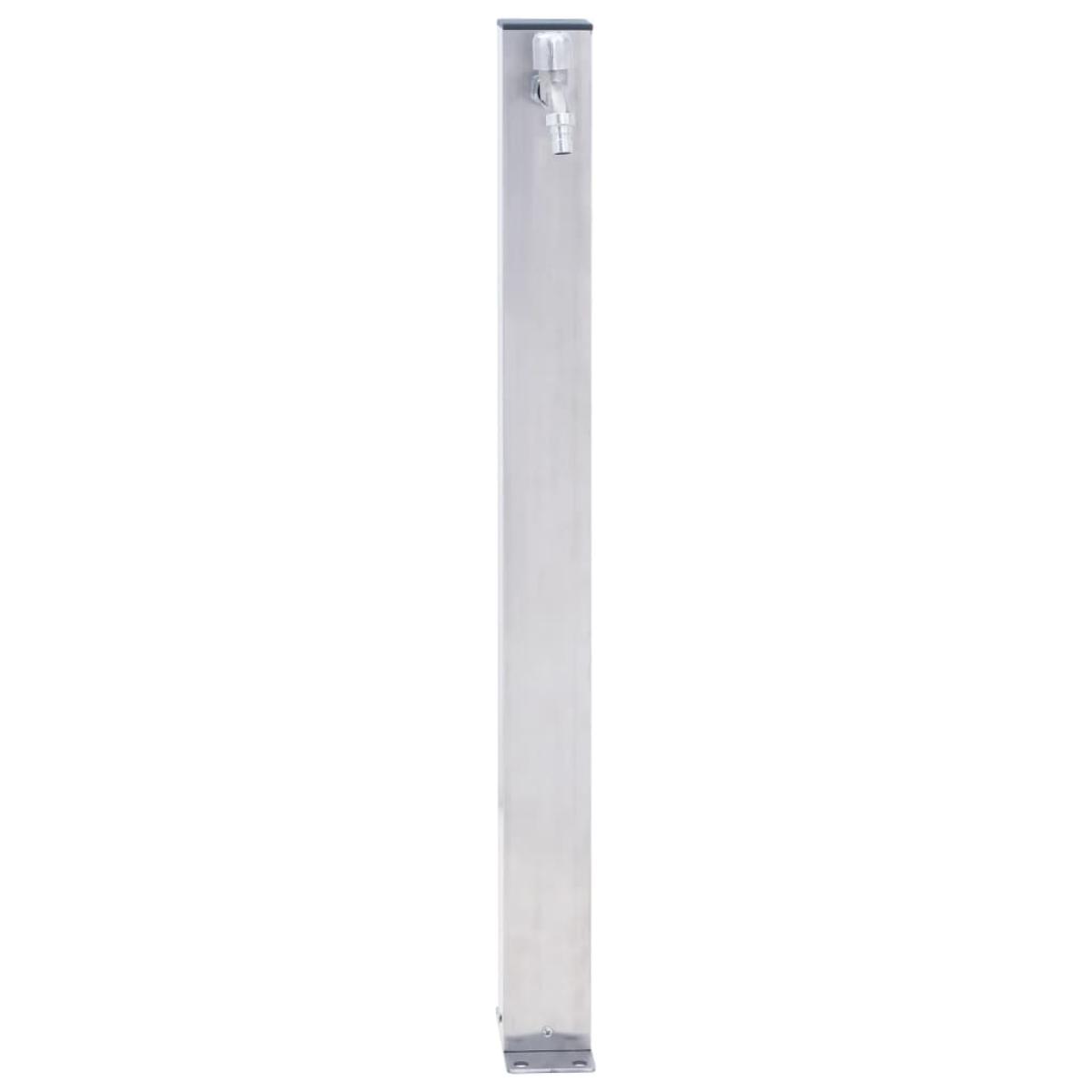 Fuente de agua para jardín acero inoxidable cuadrada 60 cm