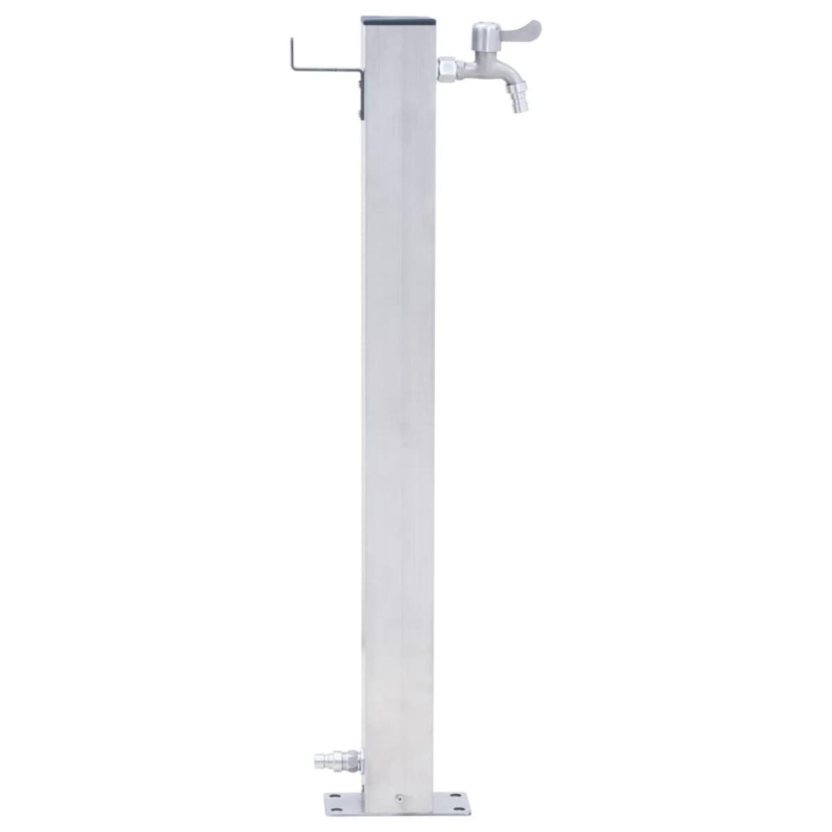 Fuente de agua para jardín acero inoxidable cuadrada 60 cm