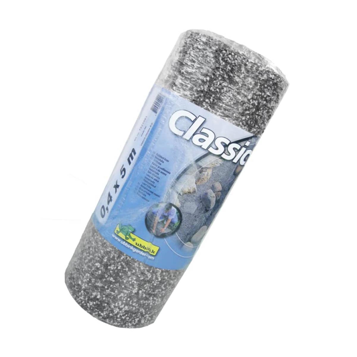 Ubbink Revestimiento piedra para estanques Classic 5x0,4m gris 1331001