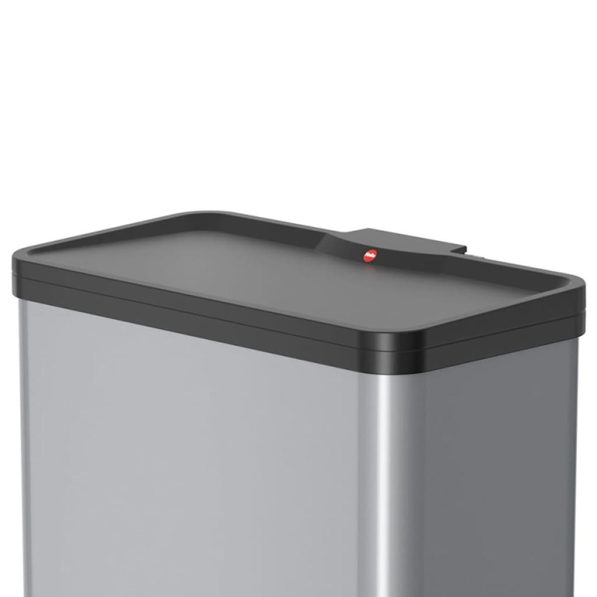 Hailo Cubo con pedal Oko Trio Plus tamaño L 3x9 L plateado 0633-220 