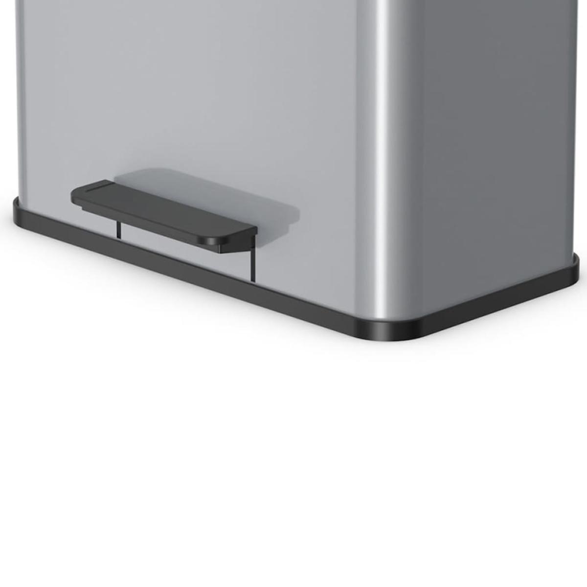 Hailo Cubo con pedal Oko Trio Plus tamaño L 3x9 L plateado 0633-220 