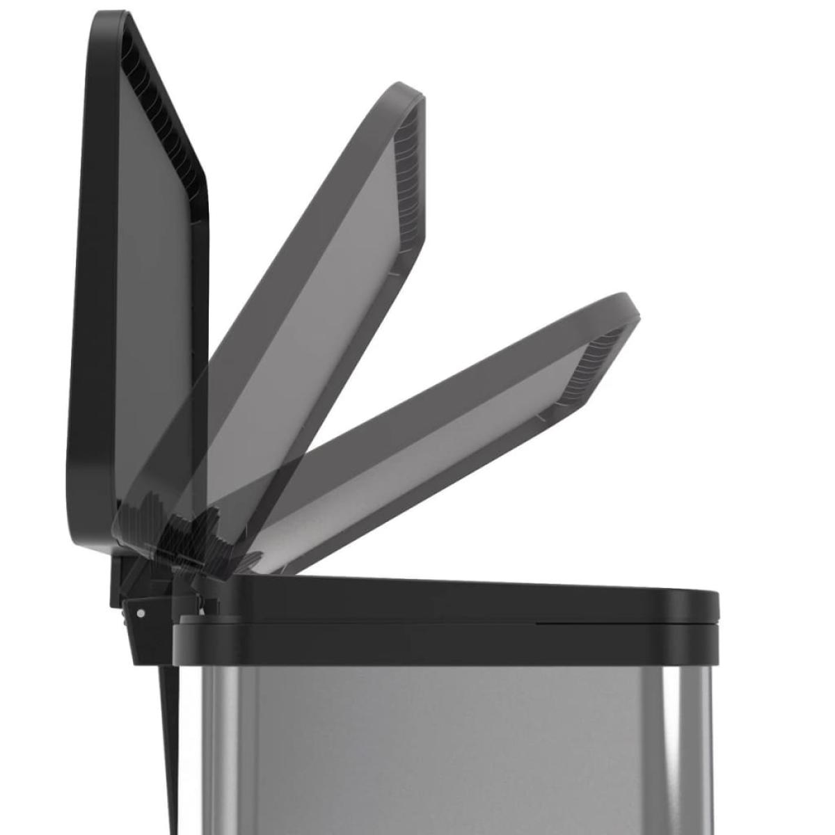 Hailo Cubo con pedal Oko Trio Plus tamaño L 3x9 L plateado 0633-220 