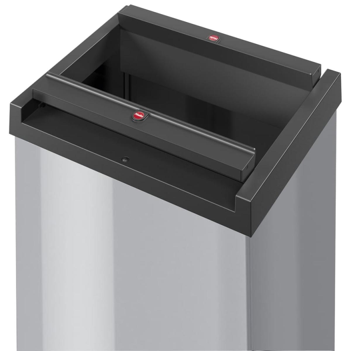 Hailo Cubo de basura Big-Box Swing tamaño L 35 L plateado 0840-121